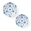 Royal Copenhagen Eksklusive Steldele|Musselmalet Helblonde*Musselmalet Helblonde lav skål, 13 cm, 15 cm, 2 stk.