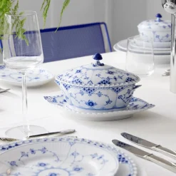 Royal Copenhagen Eksklusive Steldele|Musselmalet Helblonde*Musselmalet Helblonde sauceskål, 40 cl