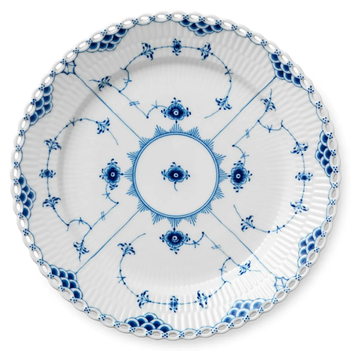 Royal Copenhagen Eksklusive Steldele|Musselmalet Helblonde*Musselmalet Helblonde tallerken, 27 cm