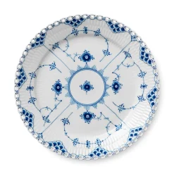 Royal Copenhagen Eksklusive Steldele|Musselmalet Helblonde*Musselmalet Helblonde tallerken, 25 cm