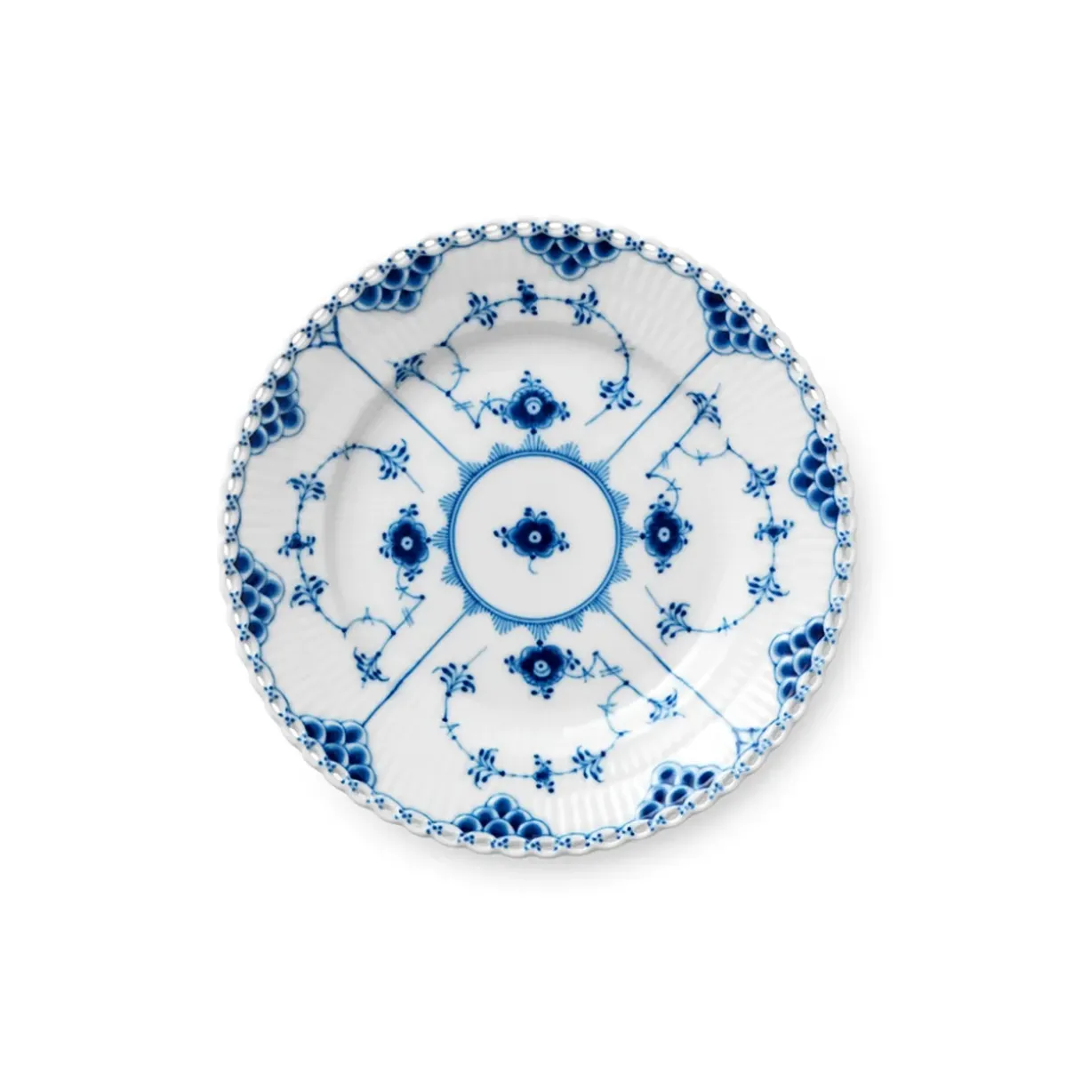 Royal Copenhagen Eksklusive Steldele|Musselmalet Helblonde*Musselmalet Helblonde Tallerken, 17 cm