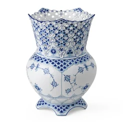 Royal Copenhagen Eksklusive Steldele|Musselmalet Helblonde*Musselmalet Helblonde vase, 22 cm