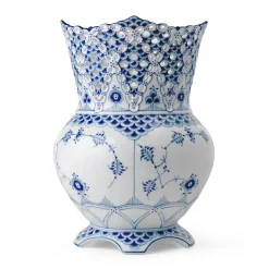 Royal Copenhagen Eksklusive Steldele|Musselmalet Helblonde*Musselmalet Helblonde vase, 22 cm
