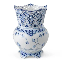 Royal Copenhagen Eksklusive Steldele|Musselmalet Helblonde*Musselmalet Helblonde vase, 22 cm
