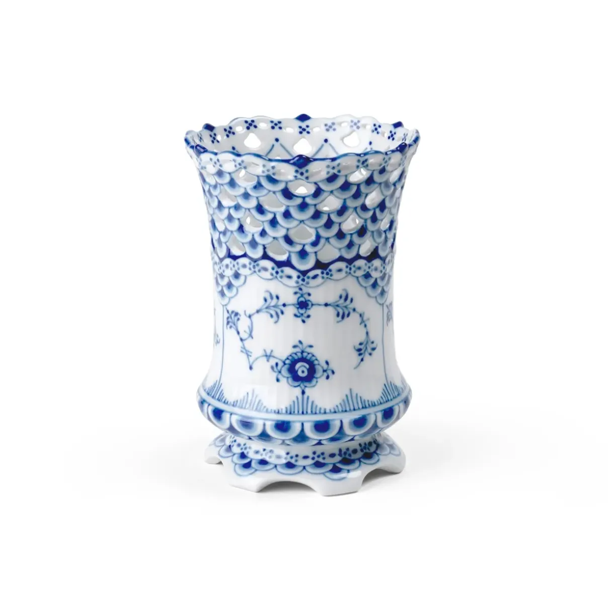 Royal Copenhagen Eksklusive Steldele|Musselmalet Helblonde*Musselmalet Helblonde vase, 11 cm
