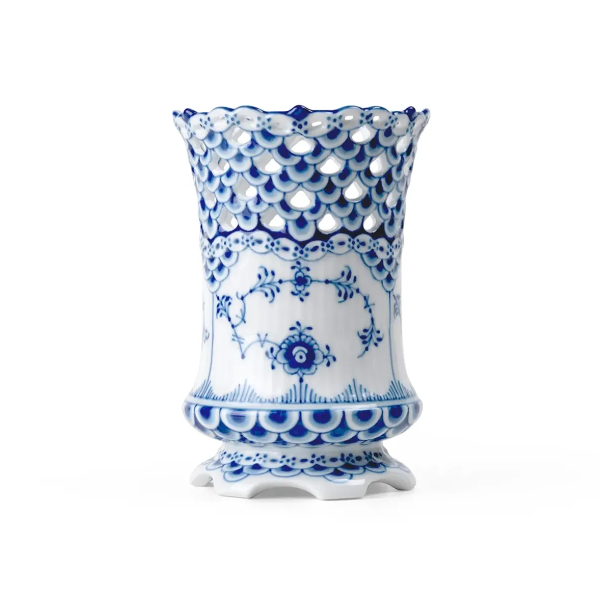 Royal Copenhagen Eksklusive Steldele|Musselmalet Helblonde*Musselmalet Helblonde vase, 11 cm