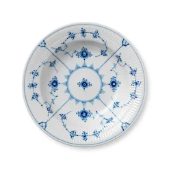 Royal Copenhagen Eksklusive Steldele|Musselmalet Riflet*Musselmalet Riflet dyb tallerken, 21 cm