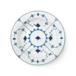 Royal Copenhagen Eksklusive Steldele|Musselmalet Riflet*Musselmalet Riflet dyb tallerken, 27 cm