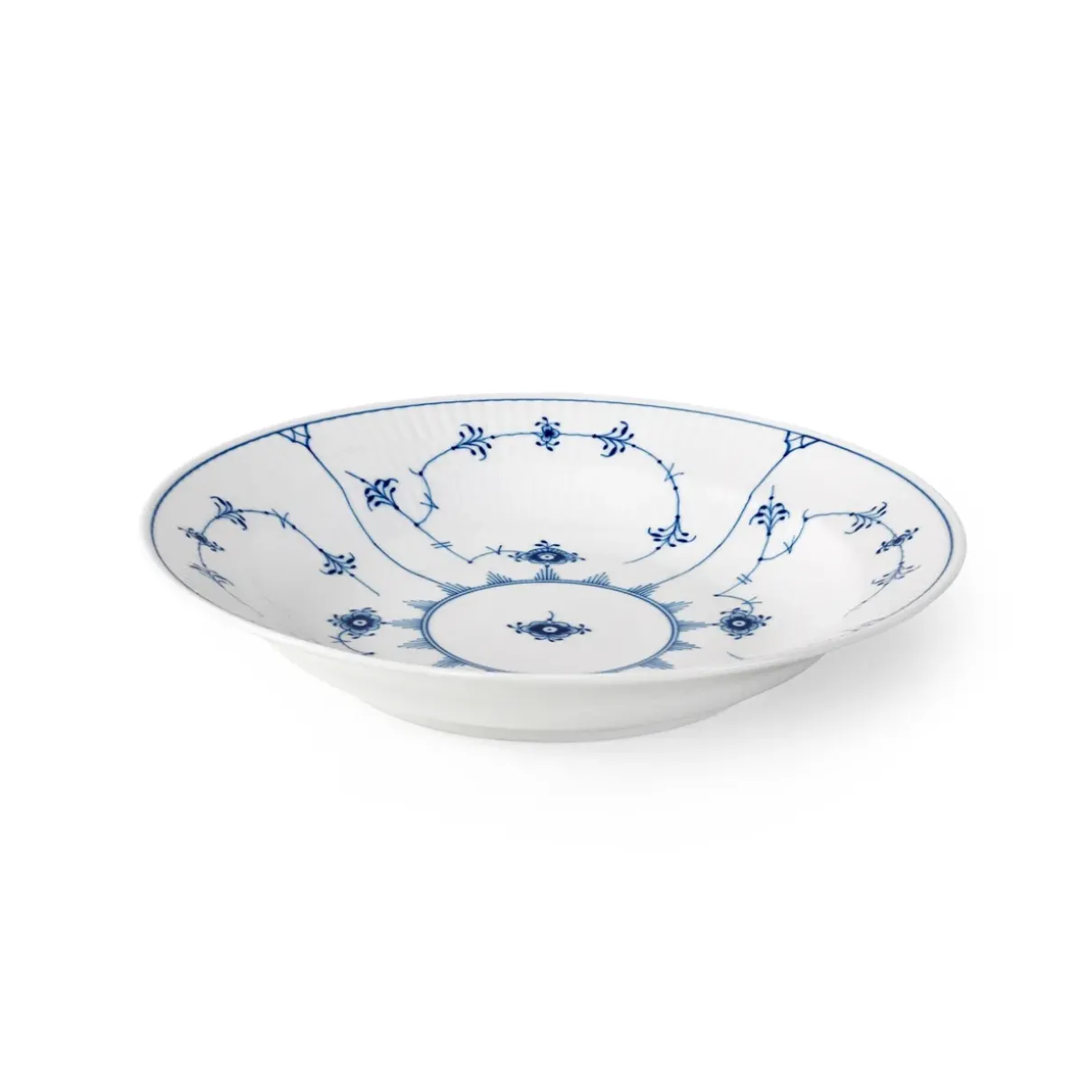 Royal Copenhagen Eksklusive Steldele|Musselmalet Riflet*Musselmalet Riflet dyb tallerken, 27 cm