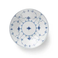 Royal Copenhagen Eksklusive Steldele|Musselmalet Riflet*Musselmalet Riflet dyb tallerken, 21 cm