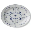 Royal Copenhagen Eksklusive Steldele|Musselmalet Riflet*Musselmalet Riflet fad, 30,5 cm