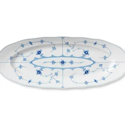 Royal Copenhagen Eksklusive Steldele|Musselmalet Riflet*Musselmalet Riflet fad, 60 cm