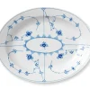 Royal Copenhagen Eksklusive Steldele|Musselmalet Riflet*Musselmalet Riflet fad, 36,5 cm