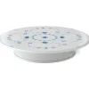 Royal Copenhagen Eksklusive Steldele|Musselmalet Riflet*Musselmalet Riflet fad på fod, 32 cm