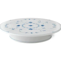 Royal Copenhagen Eksklusive Steldele|Musselmalet Riflet*Musselmalet Riflet fad på fod, 32 cm