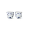 Royal Copenhagen Eksklusive Steldele|Musselmalet Riflet*Musselmalet Riflet fyrfadsstager, 6 cm, 2 stk.