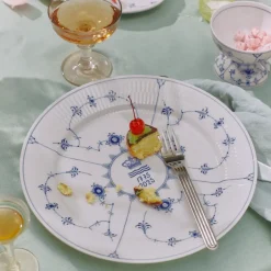 Royal Copenhagen Eksklusive Steldele|Musselmalet Riflet*Musselmalet Riflet jubilæumstallerken, Limited Edition, 27 cm