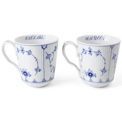 Royal Copenhagen Eksklusive Steldele|Musselmalet Riflet*Musselmalet Riflet kop, , 38 cl, 2 stk. Bespoke