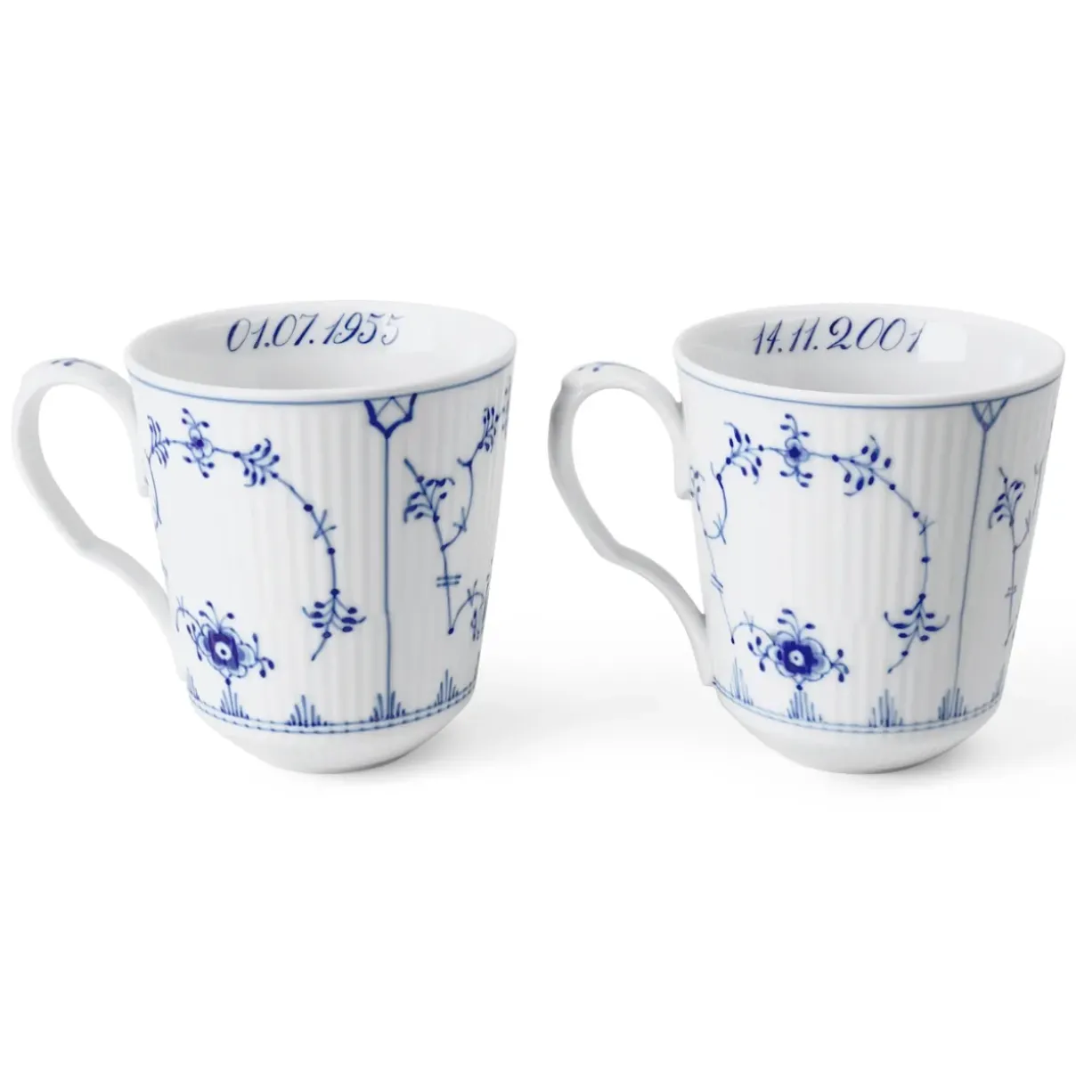 Royal Copenhagen Eksklusive Steldele|Musselmalet Riflet*Musselmalet Riflet kop, , 38 cl, 2 stk. Bespoke