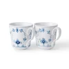 Royal Copenhagen Eksklusive Steldele|Musselmalet Riflet*Musselmalet Riflet kop, 28 cl, 2 stk.