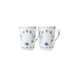 Royal Copenhagen Eksklusive Steldele|Musselmalet Riflet*Musselmalet Riflet kop, 36 cl, 2 stk.