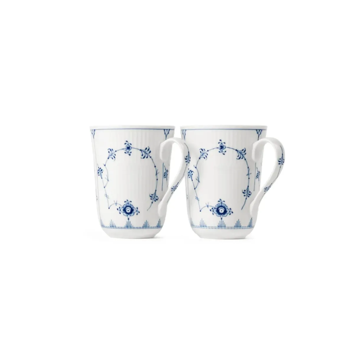 Royal Copenhagen Eksklusive Steldele|Musselmalet Riflet*Musselmalet Riflet kop, 36 cl, 2 stk.