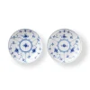 Royal Copenhagen Eksklusive Steldele|Musselmalet Riflet*Musselmalet Riflet lav skål, 13 cm, 2 stk.