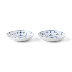 Royal Copenhagen Eksklusive Steldele|Musselmalet Riflet*Musselmalet Riflet lav skål, 13 cm, 2 stk.