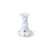 Royal Copenhagen Eksklusive Steldele|Musselmalet Riflet*Musselmalet Riflet lysestage, 11,5 cm