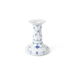 Royal Copenhagen Eksklusive Steldele|Musselmalet Riflet*Musselmalet Riflet lysestage, 11,5 cm