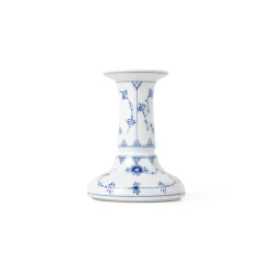Royal Copenhagen Eksklusive Steldele|Musselmalet Riflet*Musselmalet Riflet lysestage, 11,5 cm