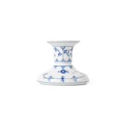 Royal Copenhagen Eksklusive Steldele|Musselmalet Riflet*Musselmalet Riflet lysestage, 7,5 cm
