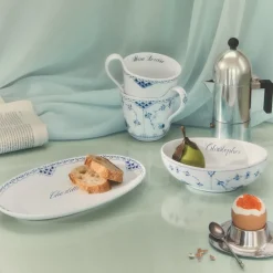 Royal Copenhagen Eksklusive Steldele|Musselmalet Riflet*Musselmalet Riflet oval skål, , 37 cl Bespoke