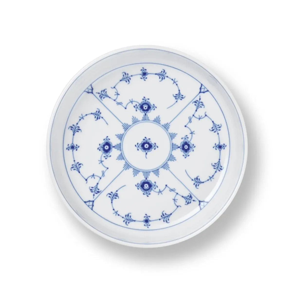 Royal Copenhagen Eksklusive Steldele|Musselmalet Riflet*Musselmalet Riflet ovnfast fad, 18,5 cm