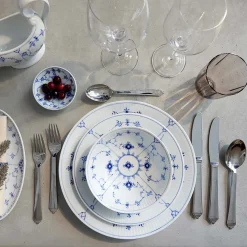 Royal Copenhagen Eksklusive Steldele|Musselmalet Riflet*Musselmalet Riflet skål, 35 cl