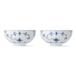 Royal Copenhagen Eksklusive Steldele|Musselmalet Riflet*Musselmalet Riflet skål, 30 cl, 2 stk.