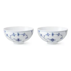Royal Copenhagen Eksklusive Steldele|Musselmalet Riflet*Musselmalet Riflet skål, 30 cl, 2 stk.