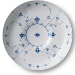Royal Copenhagen Eksklusive Steldele|Musselmalet Riflet*Musselmalet Riflet skål, 34 cm