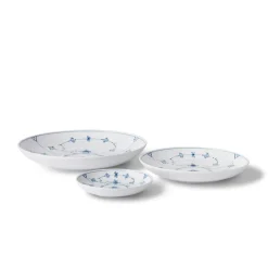 Royal Copenhagen Musselmalet Riflet*Musselmalet Riflet skål, 11 cm, 13 cm, 15 cm, 3 stk.
