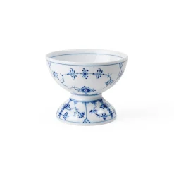 Royal Copenhagen Eksklusive Steldele|Musselmalet Riflet*Musselmalet Riflet skål på fod, 19 cl