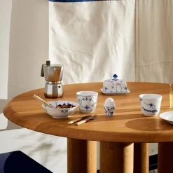 Royal Copenhagen Eksklusive Steldele|Musselmalet Riflet*Musselmalet Riflet smørskål, 42 cl