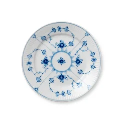 Royal Copenhagen Eksklusive Steldele|Musselmalet Riflet*Musselmalet Riflet tallerken, 19 cm