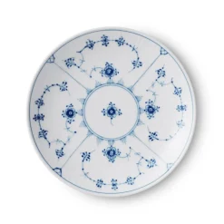 Royal Copenhagen Eksklusive Steldele|Musselmalet Riflet*Musselmalet Riflet tallerken coupe, 23 cm