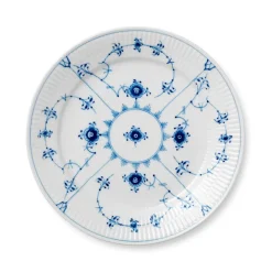 Royal Copenhagen Eksklusive Steldele|Musselmalet Riflet*Musselmalet Riflet tallerken, 25 cm