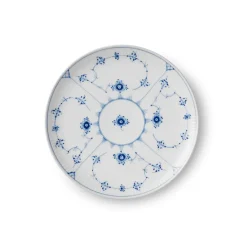 Royal Copenhagen Eksklusive Steldele|Musselmalet Riflet*Musselmalet Riflet tallerken coupe, 19 cm