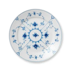 Royal Copenhagen Eksklusive Steldele|Musselmalet Riflet*Musselmalet Riflet tallerken, 22 cm