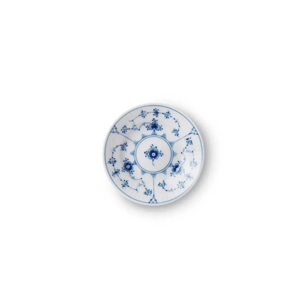 Royal Copenhagen Eksklusive Steldele|Musselmalet Riflet*Musselmalet Riflet tallerken, 12 cm