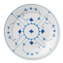 Royal Copenhagen Eksklusive Steldele|Musselmalet Riflet*Musselmalet Riflet tallerken, 27 cm