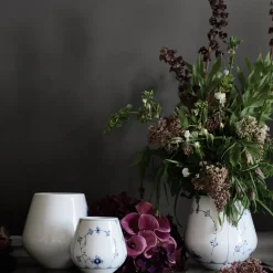 Royal Copenhagen Eksklusive Steldele|Musselmalet Riflet*Musselmalet Riflet vase, 20,5 cm