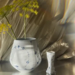 Royal Copenhagen Eksklusive Steldele|Musselmalet Riflet*Musselmalet Riflet vase, 20,5 cm
